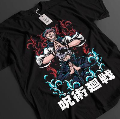 Jujutsu Kaisen Gojo Satoru Vs Sukuna Last Battle Black TShirt