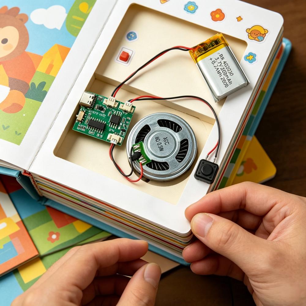 Reusable 16M MP1 Audio Module Free Replace Music File Plug and Play Voice Playboard for Pop-up Book Fridge Magnet Toy Decoration