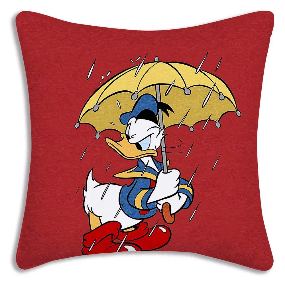 Hot Cartoon Anime Donalds Ducks Pillow Covers Cartoon Sofa Decorative Home Printing  Cute Cushion Cover
