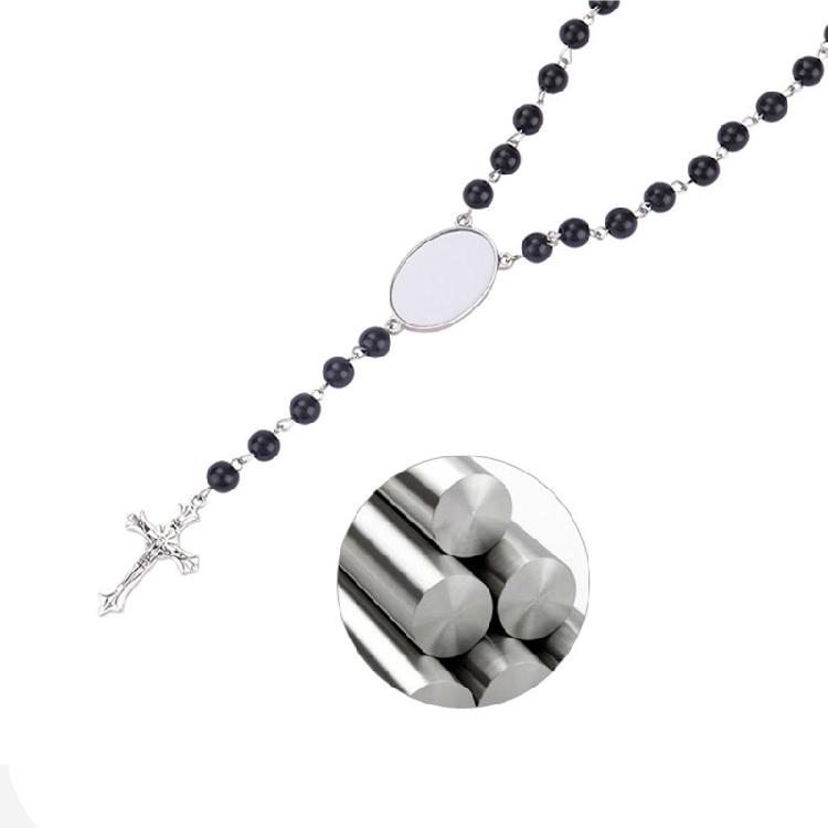 Trendy Catholic for Cross Sublimation Necklaces Rosary Necklace for Family Membe
