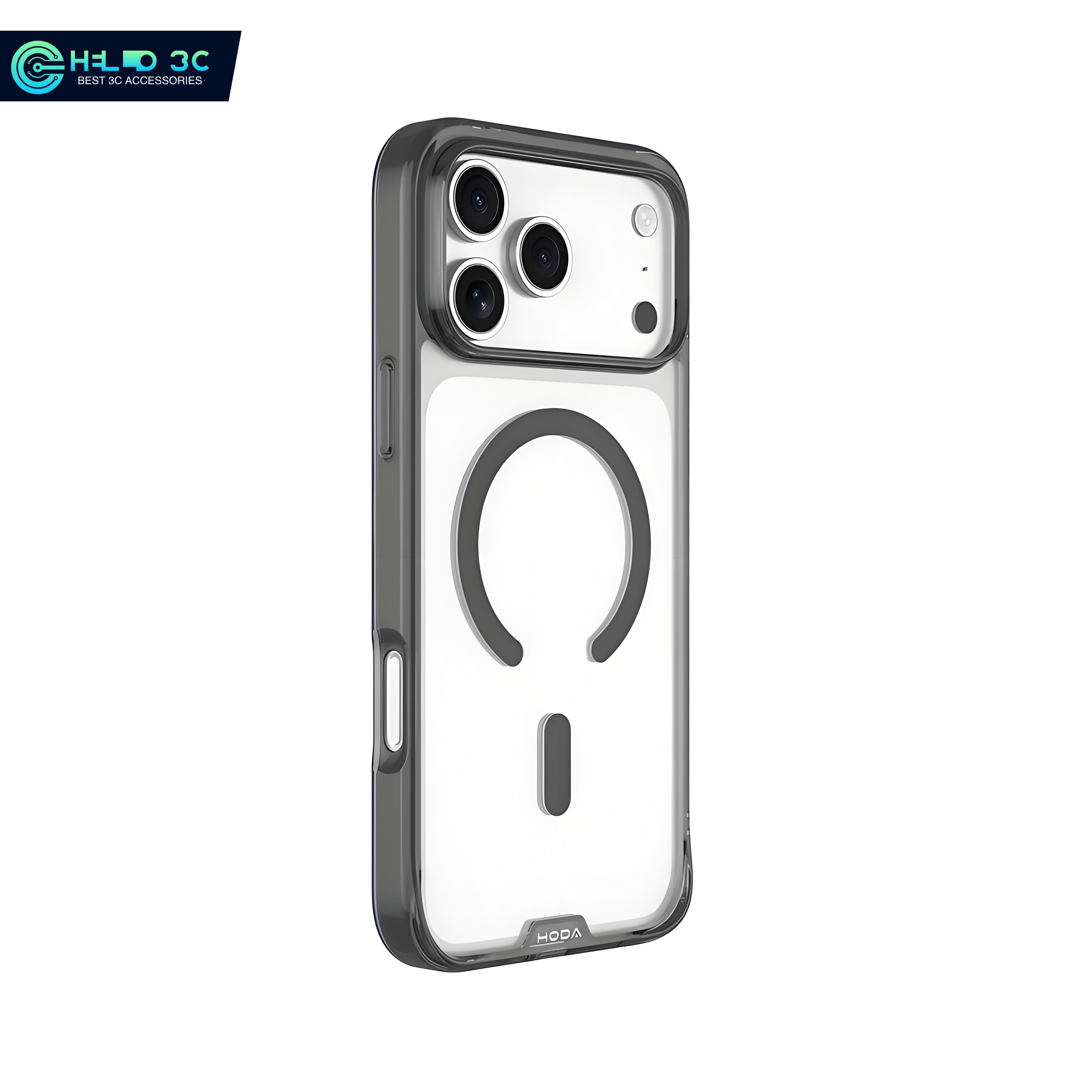 

Hoda Crystal Pro Glass Military Standard Magnetic for iPhone 17 pro max case Tempered Strong for iPhone 17 pro case shockproof iPhone 17 Pro Max