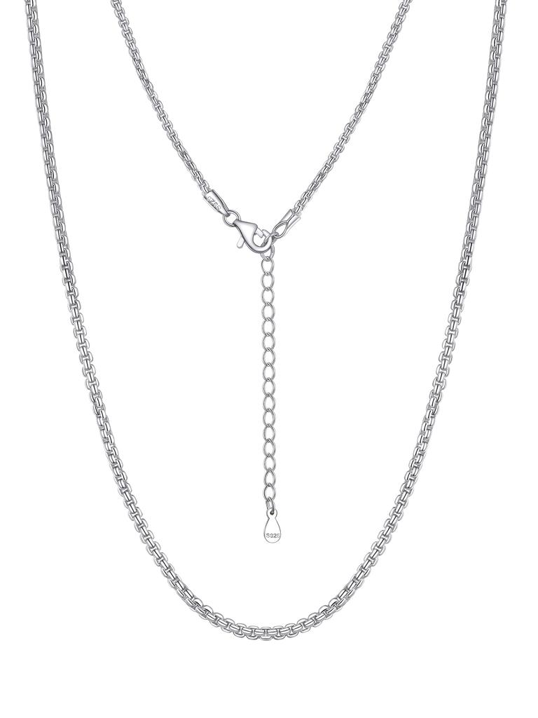 Necklace Chain Only for Women and Silver Gold Alley for Rings and Venetian Adjustable [PROSILVER] Men, 925, Compatible, Rust-Proof, Thin, Pendants,