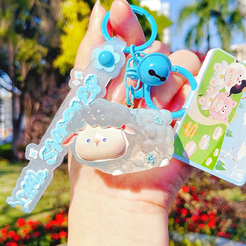 Colored Sheep Brightly Keychain Cute And Fun Semitransparent Resin Keyring For Use Personal