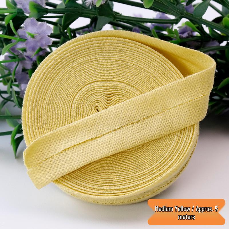 Elastic Cotton Knit Piping Tape for Baby Clothes and No-Iron Decoration