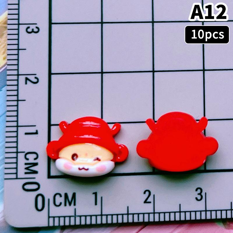 10Pcs 2026 The Year Of Horse Accessories Nail Art Charms Horse Yuanbao Lucky Bag Design Resin Nail Art Rhinestion Decoration