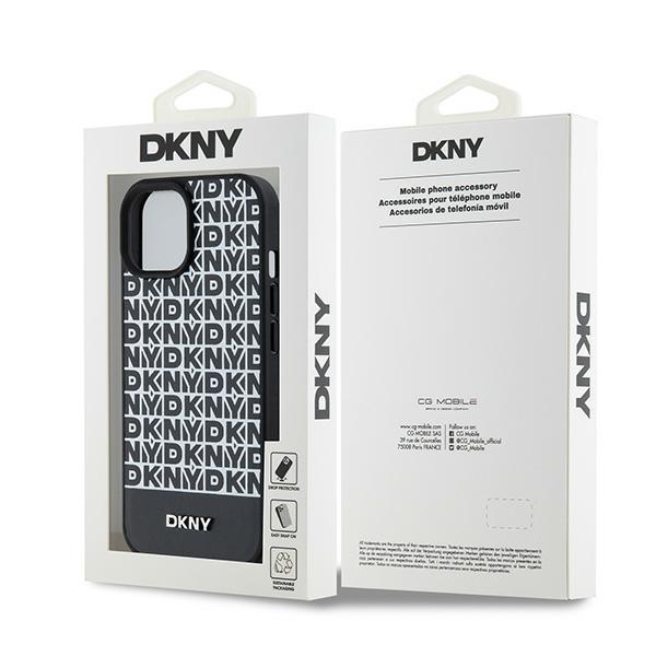 Dkny Dkhmp15Spsospk Iphone 15 / 14 / 136.1 Czarny/Black Hardcase Leather Printed Pattern Metal Logo Magsafe