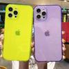 Aplicabil Pentru Husă Telefon Mobil IPhone16Promax Apple 15 Husă Protectoare TPU Transparentă Fluorescentă 12 Model Culoare Solidă Complet Inclusiv X