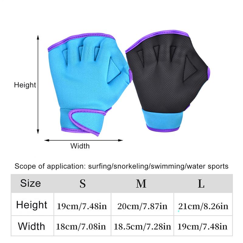 Swimming Resistant Gloves Webbed Gloves Aquatic Mittens Rubber Mittens Diving Gear For Helping Upper Body Resistant Water