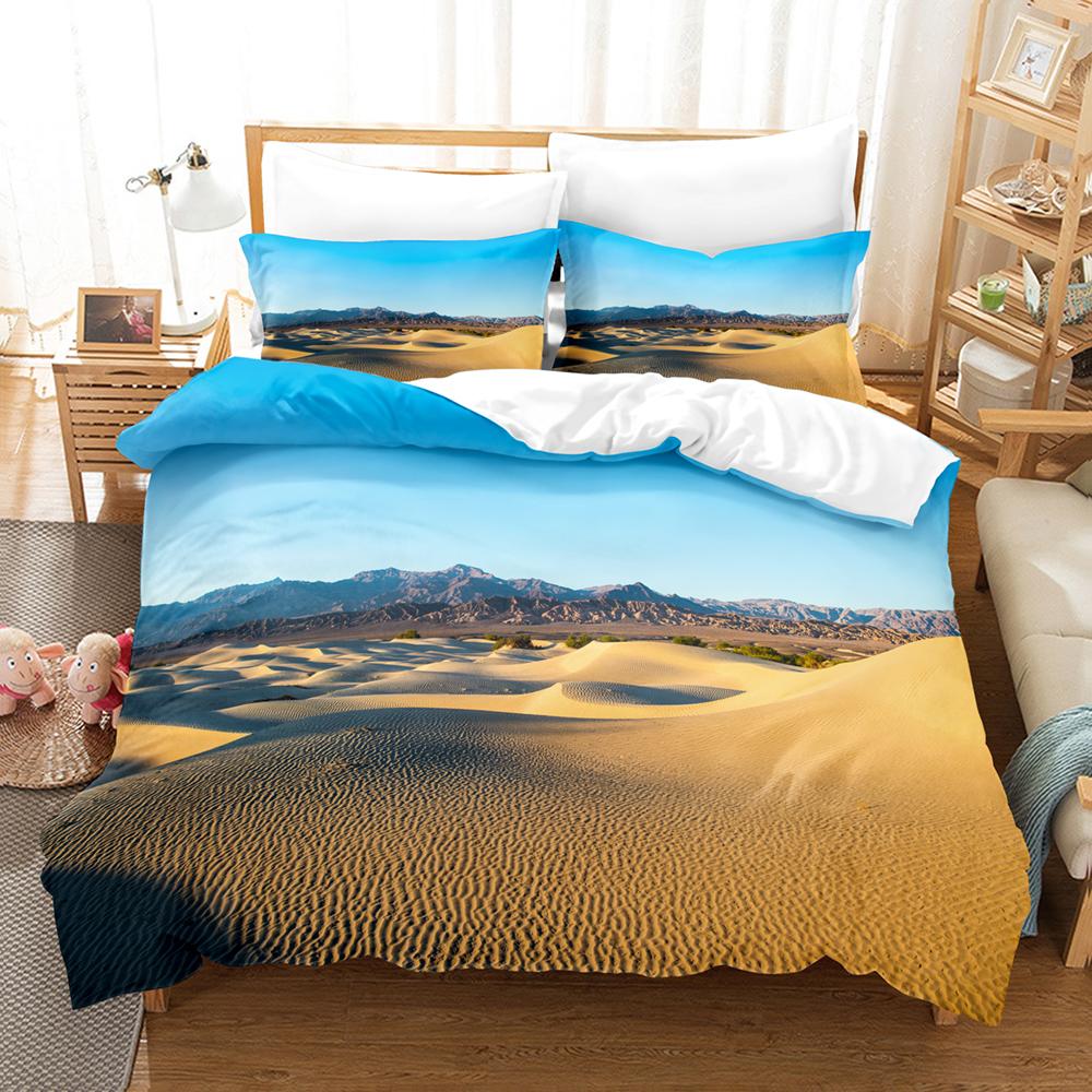 Volcanic Beding Set Single Twin Ful Quen King-Sized Dimensionsd Dimensions Desert Bed Linen Set Aldult Kid Bedrom Thre-piece Suits 3D Print Men