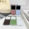For Samsung Galaxy Z Flip7 FE 5G/Z Flip6 5G Case Rubberized Silver Edge Phantom Glitter Hard PC Phone Cover