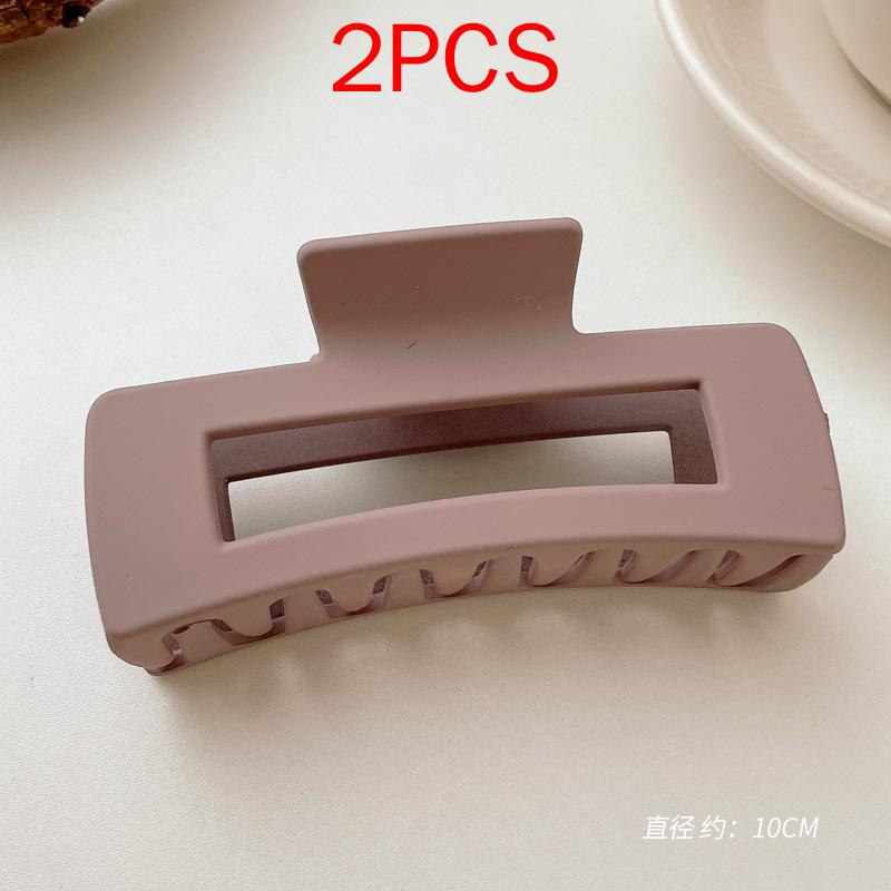 2 ΤΕΜ Premium Σετ Κεφαλών Νέο Γυναικείο Κλιπ Κλιπ Νύχι Μόδας Καφέ Μαύρο Ακρυλικό Μεγάλες Φουρκέτες Claw For Lady Clip Barrette Αξεσουάρ μαλλιών