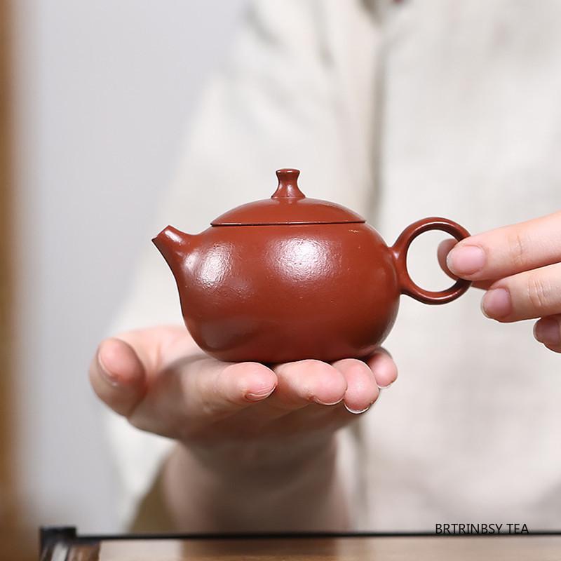 Tradition Yixing Purple Clay Teapot Chinese Handmade Tea Pot Small Capacity Beauty Kettle Zisha Teaware Household Tea Set 80ml