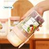 Breakfast Oatmeal Cereal Nut Yogurt Salad Cup Seal Container Set With Fork Sauce Cup Lid Bento Taper Bowl Lunch Box