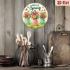 Spring Flower Jar Round Metal Wall Art Aluminum Floral Sign Home Decor Graduation Gift