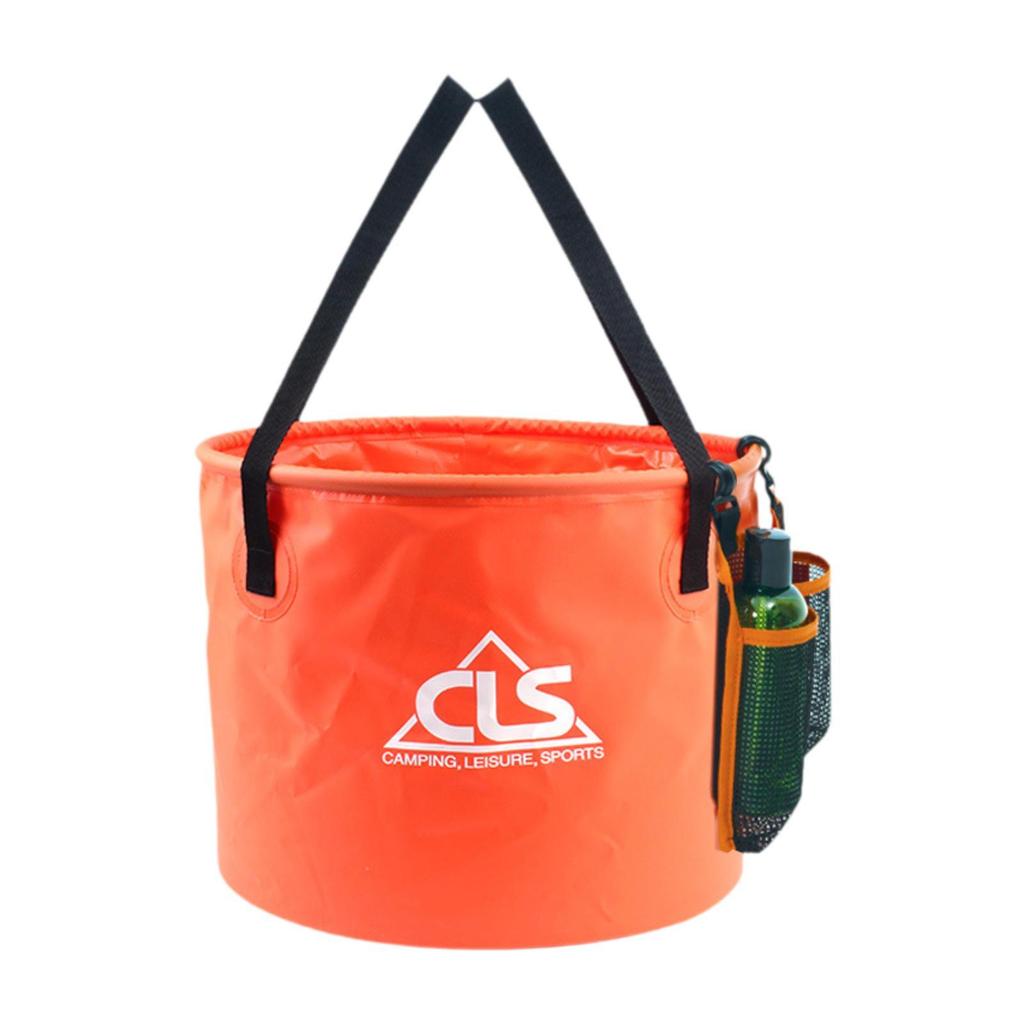 Foldable Fishing Bucket Portable Water Bag Multipurpose Water Storage Container for Hiking Travel Car Washing Gardening Boating