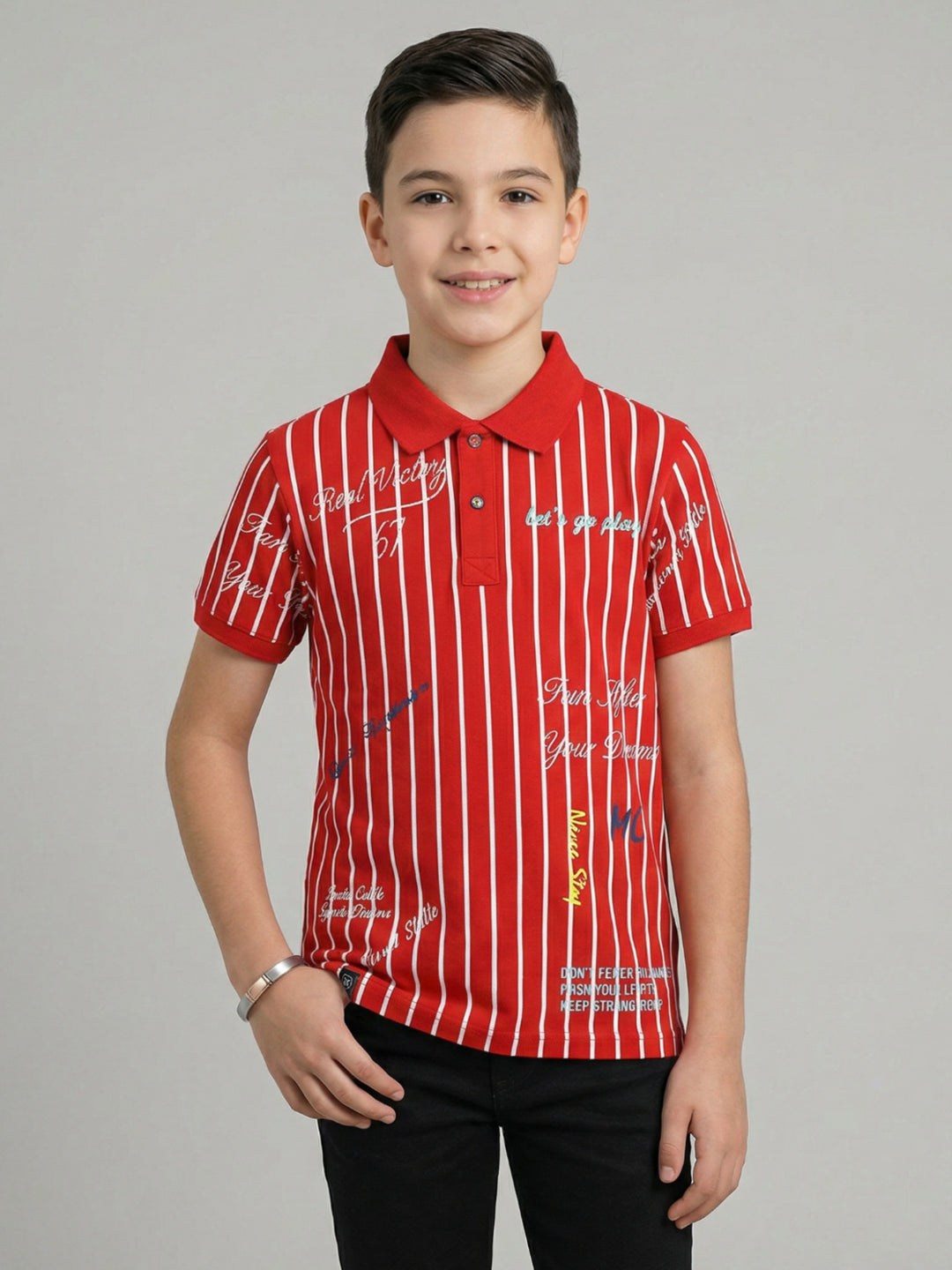 Monte Carlo Boy Regular Fit Red Tshirt 4-5 Years