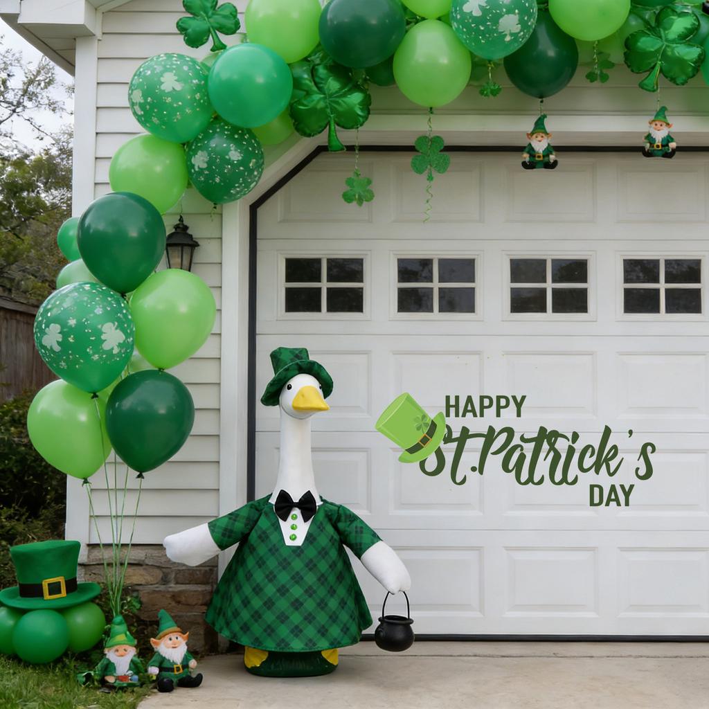 St. Patrick's Day Garden Porch Costume Set, Fun Outfit, Perfect For Decorating Your Garden , Ideal As A Holiday Gift For Your Patio, 23 Inches