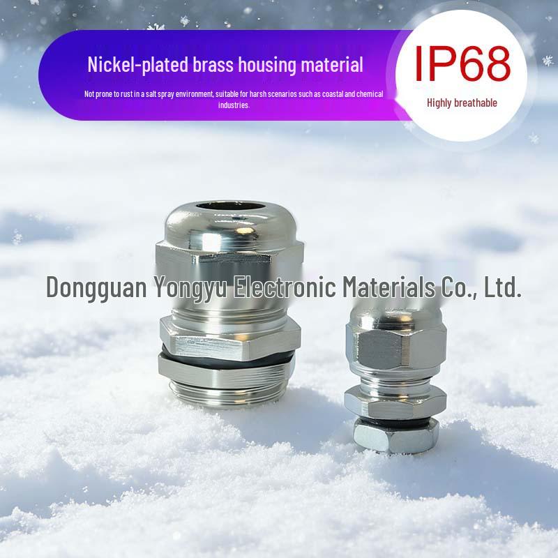 Nickel-Plated Copper Cable Gland: Industrial-Grade Waterproof, Dustproof, Anti-Aging Sealing Connector.