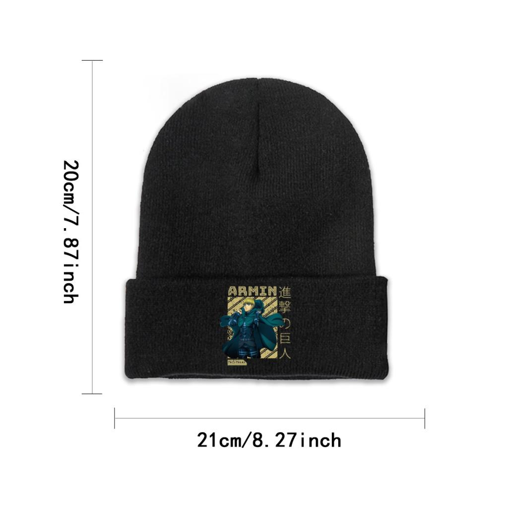 ARMIN from Attack On Titan Knitted Hat for Women Unisex Skullies Beanies Autumn Winter Hat Anime Hip Hop Melon Cap