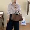 2024 Fashion Lychee Grain Vegetable Basket Handbag: Versatile Retro Shoulder and Crossbody Commuter Bag for Women