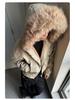 Madextreme Zuo Shan schwere Canvas-Jacke mit Fleecefutter und Pelzkragen-Kapuze