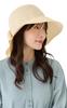Valeria Large Ribbon Braid Hat for Sun Adjustable Deep Hat Clip [valeria] Women, Protection, Size, (White)