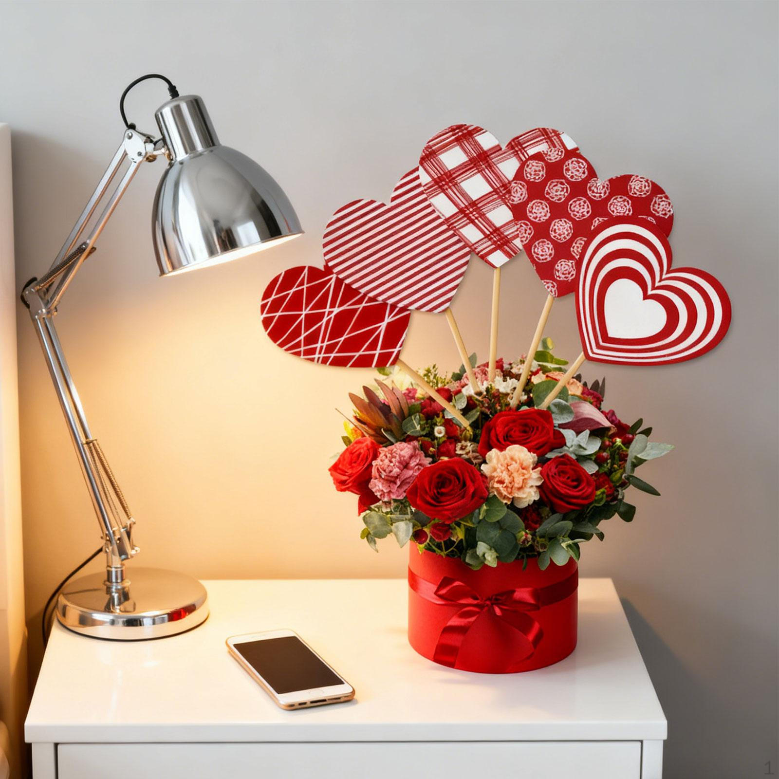 

15 Pieces Valentine s Centerpiece Sticks Valentines Day Heart Romantic B