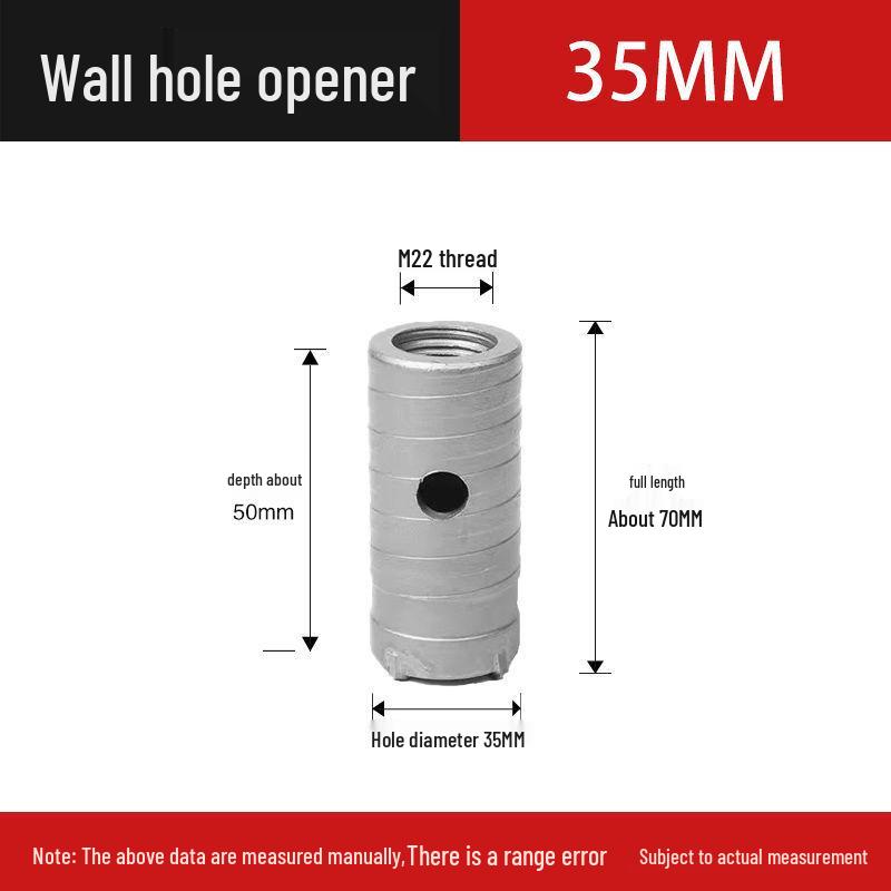Electric Impact Drill Bit for Cement and Brick Walls - Dry Drilling Opener for Air Conditioner and Water Pipe Installations