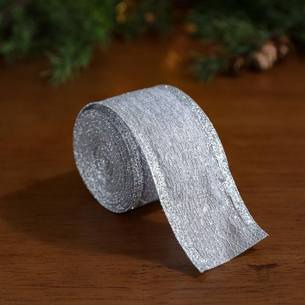 2M Sparkling Mesh Diy Gift Bow Elegant Wreath Decor Ribbon New Christmas Ribbon  Wedding Decoration