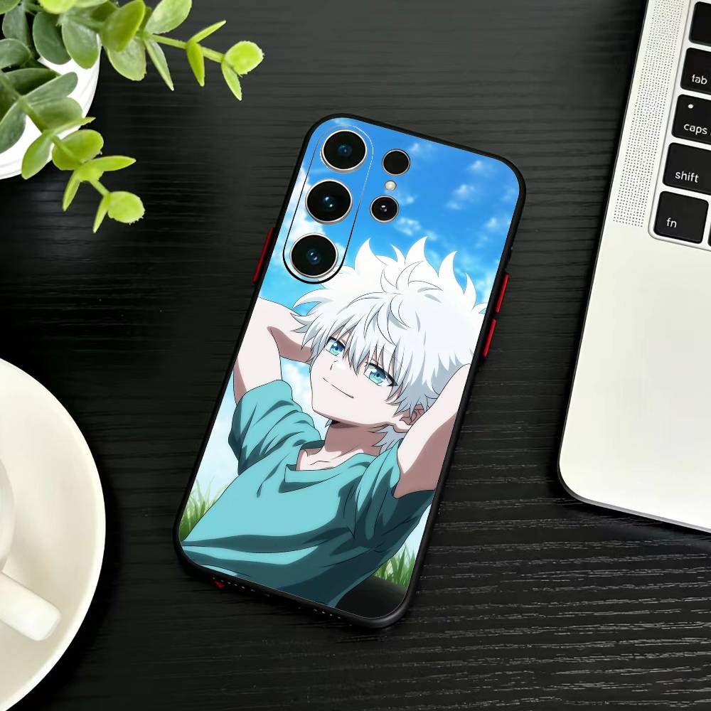 W-Killua Zoldyck H-Hunter X Hunter Phone Case For Samsung S26,S25,S24,S23,S22,S21,S20,Ultra,Plus,FE Black Soft Cover
