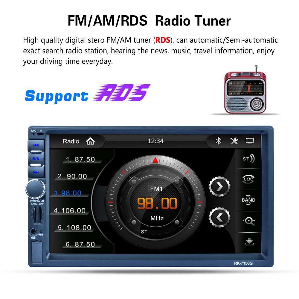 7inch Dual-definition Touch TFT Screen MP5 Unit Player Support MP3 AM FM GPS