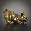 Retro Small Cat Brass Metal Statue Ornament Animal Figurines Figurine House Decoration Office Desktop Ornaments Mini Statue
