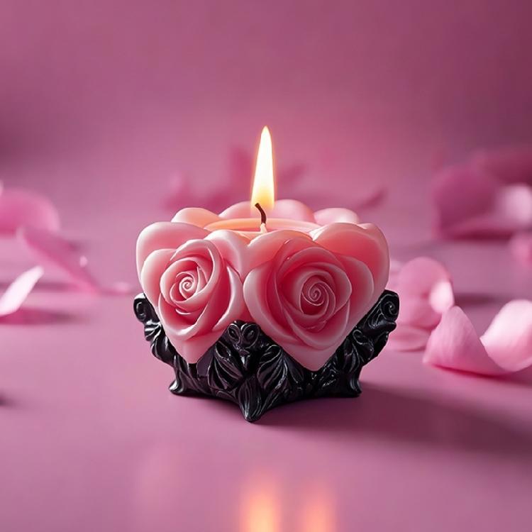 Rosenblumen Silikon Kerzenformen für Epoxidharz Kerzen Seifen und Kunsthandwerksprojekt Geprägte Blume Silikon Seifenformen