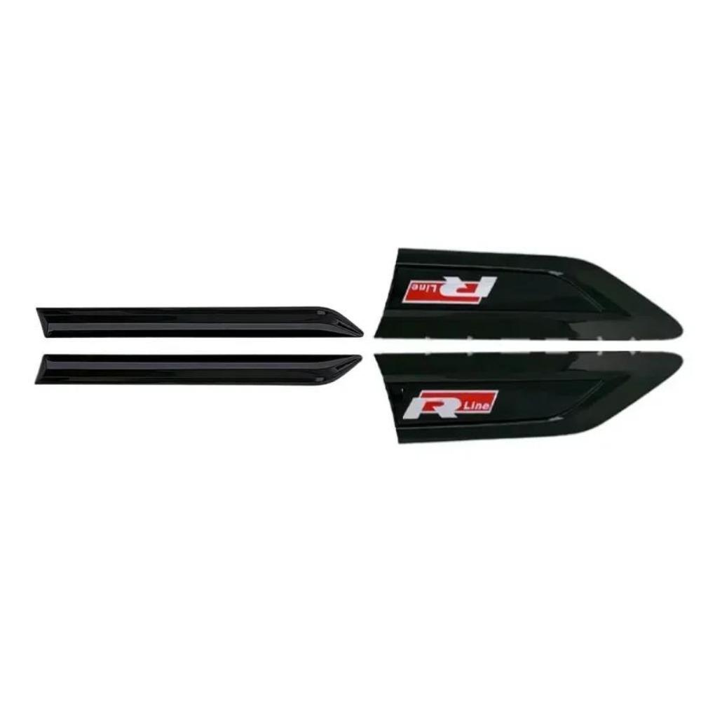 4Pcs R Line GTI 4 MOTION Logo Car Side Fender Emblem Badge Bumper Strips Sticker for Polo Go/lf Jetta Touran Tiguan Passat