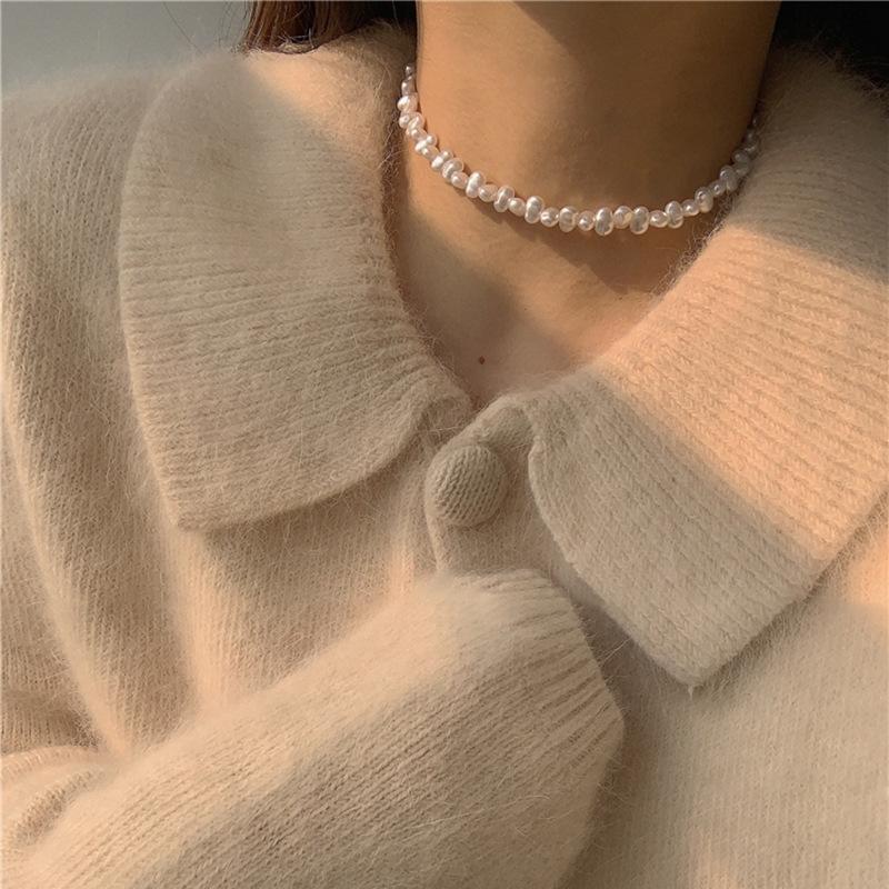 Baroque Pearl Necklace Niche Personality Simple Design Feeling Neck Chain Fresh and Creative New Item Decoration