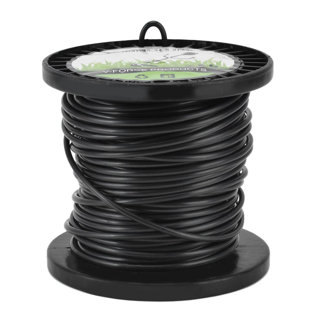 Round String Trimmer Line for 3.3mm Black High Cutting Efficiency Trimmer Line for Most Lawn Mowers Farm