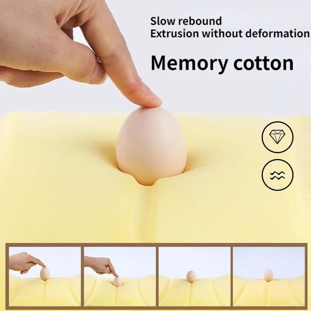 Car Seat Headrest Pad 3D Memory Foam Pillow Head Neck Fabric Cushion Foam Memory Breathable Support Mesh