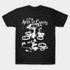 Men Black Print T-shirt Alice In Chains No-Cut Heat Transfer Print Cotton Tshirt