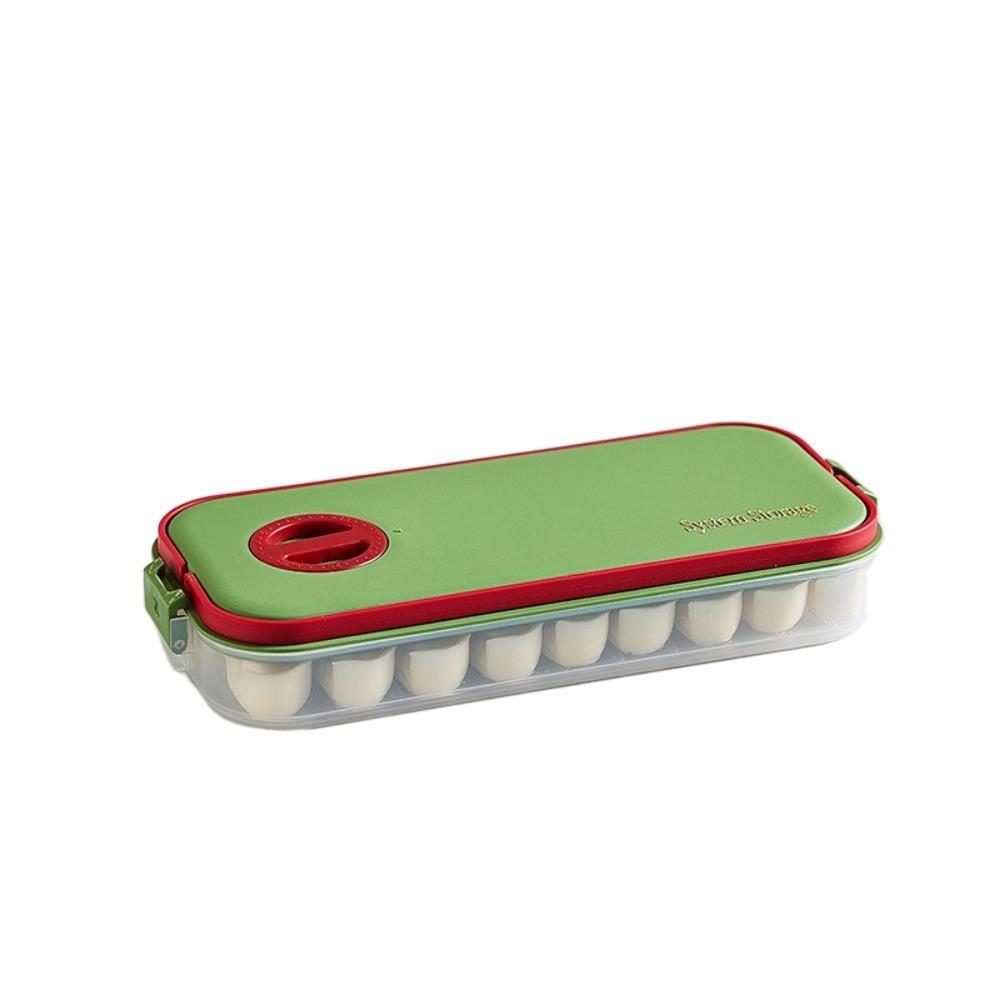 Plastic Dumpling Box Multi-Layer Transparent Food Egg Frozen Box Sealed Large Capacity Wonton Fresh-Keeping Organizer for Home
