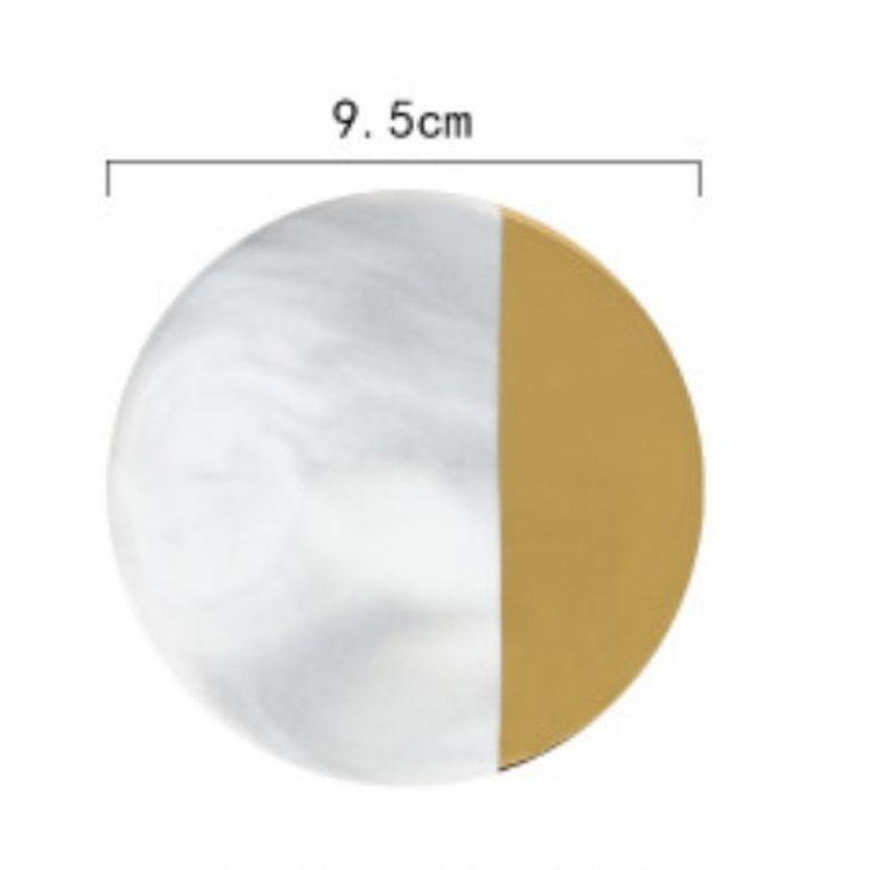 Homlly keii Gold Marble Coaster (4pcs set)