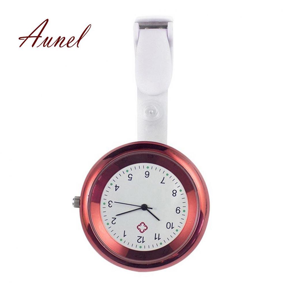 Relógio de bolso analógico redondo de quartzo para enfermeira e médico