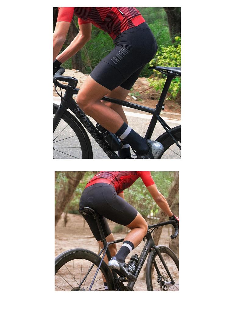 Lampaida Men's Summer Cycling Bib Shorts - Shock-Absorbing, Professional Mountain Bike Pants