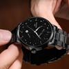2pcs/set NOTIONR Business Men's Stainless Steel Wristwatches, Fashion Luminous Calendar Quartz Watch,Men's Gift Options