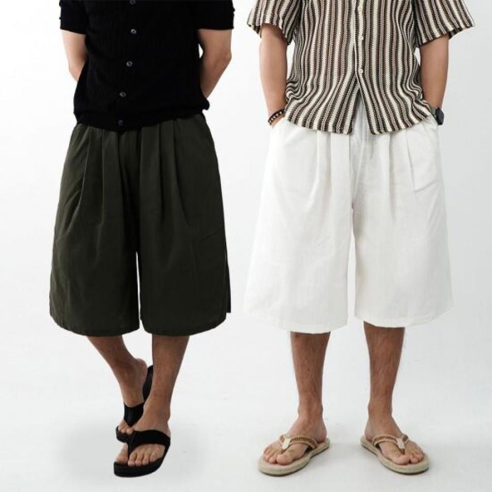 Onl Men S Linen 7 8 Bermuda ShortS White Mpn