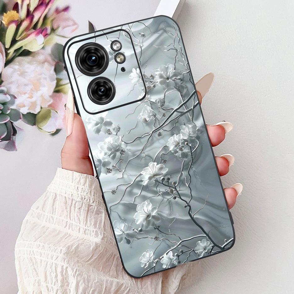 Für Motorola Edge 40 Hülle XT2303-2 Niedliche Katze Löwe Bemalte Abdeckung Weiche TPU Handyhülle Für Motorola Edge 40 Neo Moto Edge40 5G Hülle
