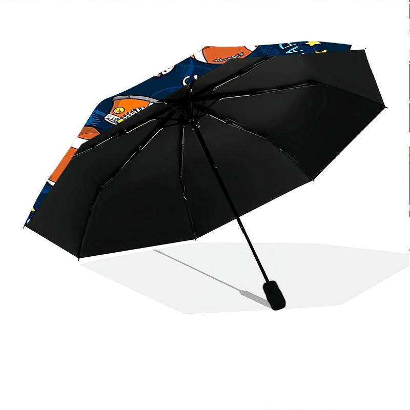 1 PC Automatic Folding Umbrella - Football Pattern, Portable & Foldable Design with 8 Ribs, Christmas Birthday Gifts