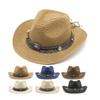 JYL TS DIY Hollow Out Beret  Summer Straw Cap Woven Straw