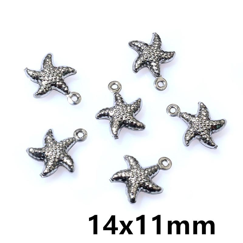 20pcs Shell Starfish Lobster Charms Pendant Stainless Steel Crafts DIY Jewelry Making Accessories for Necklace Bracelet Earrings