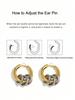 1Pair Golden Hoop Earrings Small Silver Hoops For Women Hypoallergenic Hoops Earrings Elegant And Simple Jewelry Birthday Wedding Party Gifts