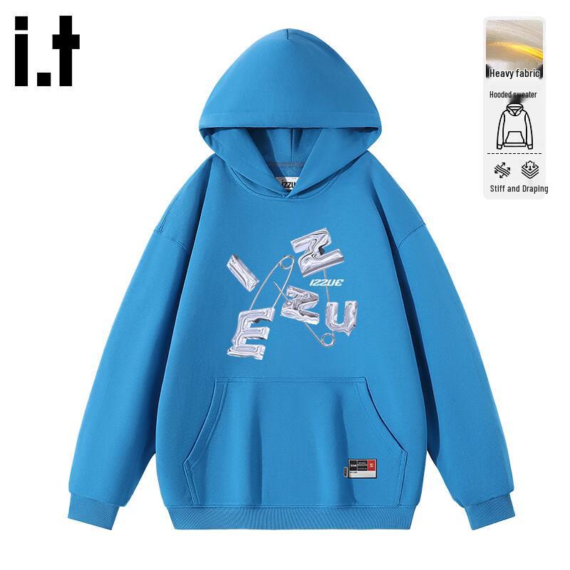 Izzue IT Men's Heavy Cotton Loose Fit Hooded Sweatshirt